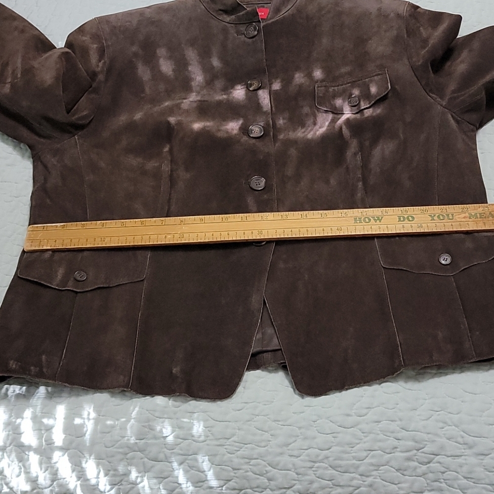 Anne Klein Suede Coat Sz 2XL - Picture 7 of 11